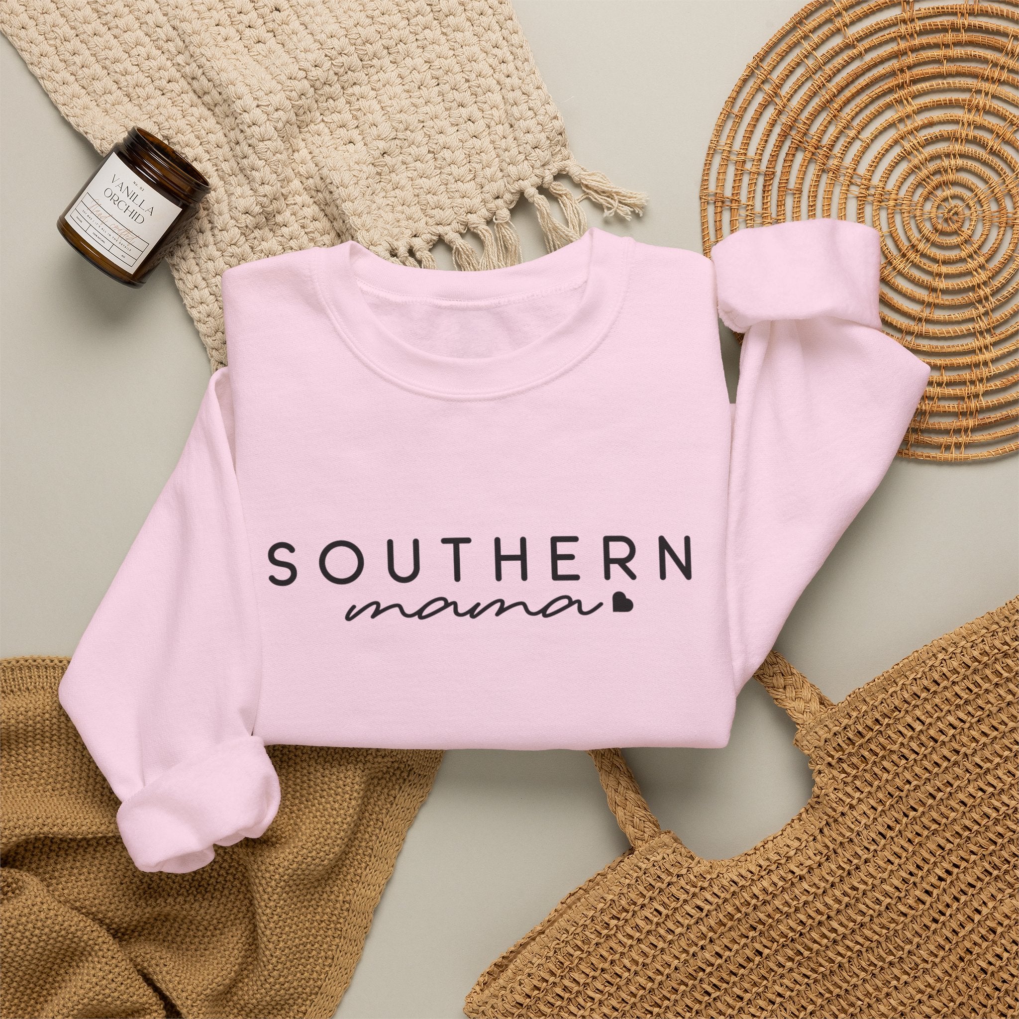 Southern Mama Crewneck Sweatshirt — Minimalist Southern Mom Pullover