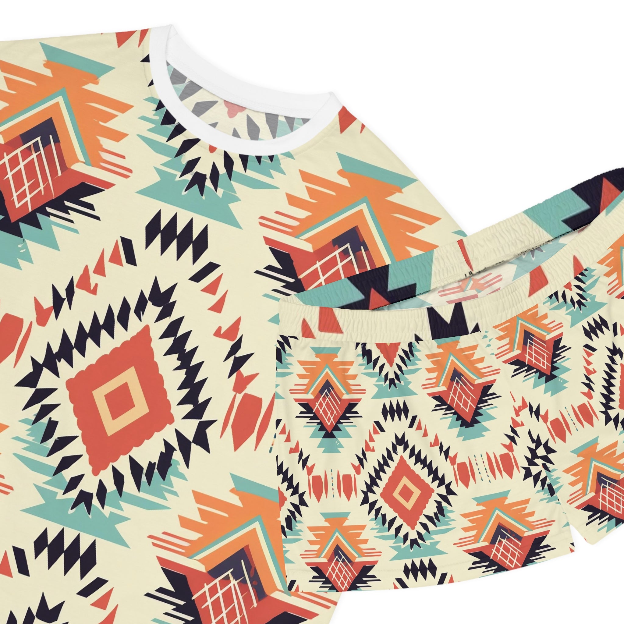 Southwest Aztec Print Women's Short Pajama Set