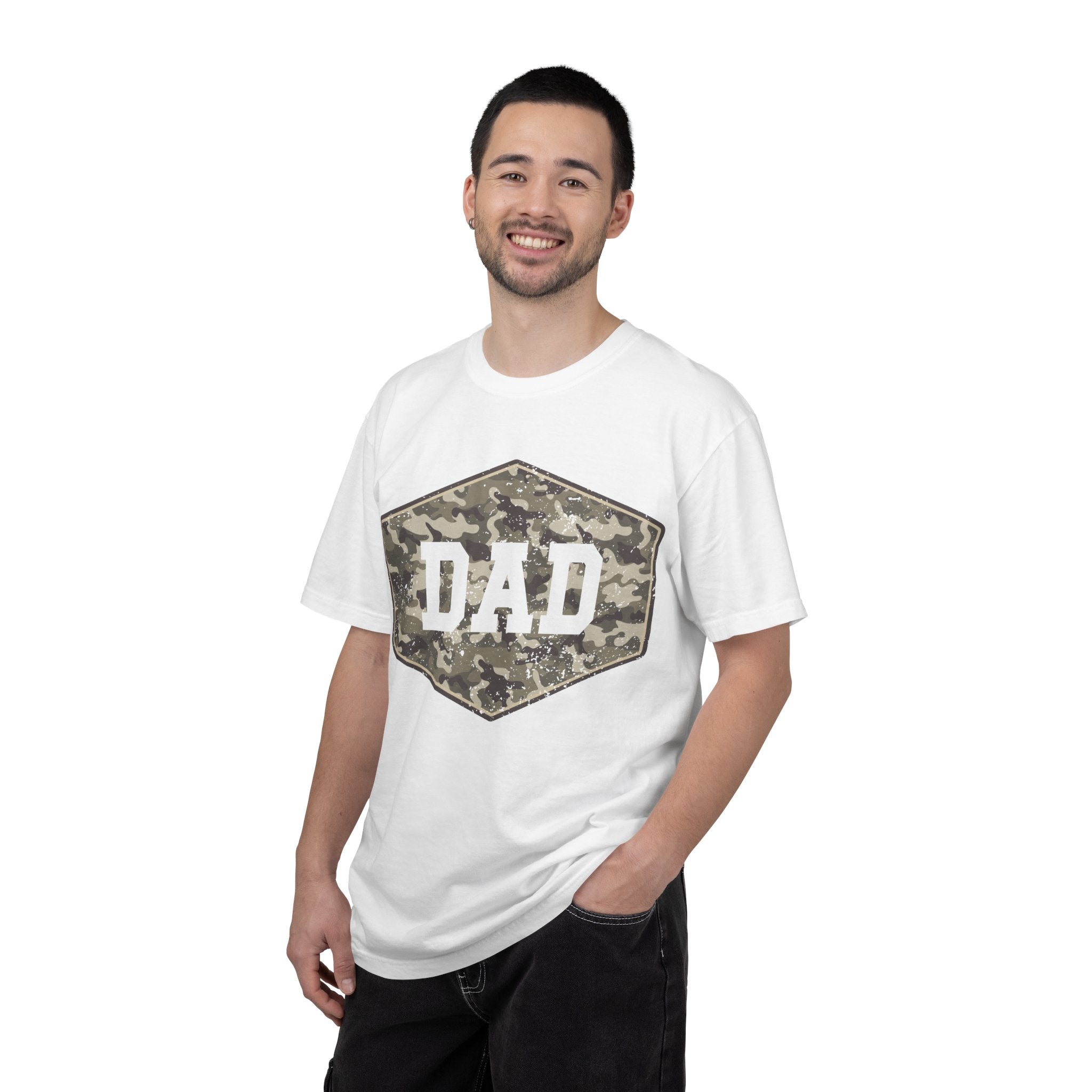 Dad Camo Patch T-Shirt — Military Camouflage Father’s Day Tee