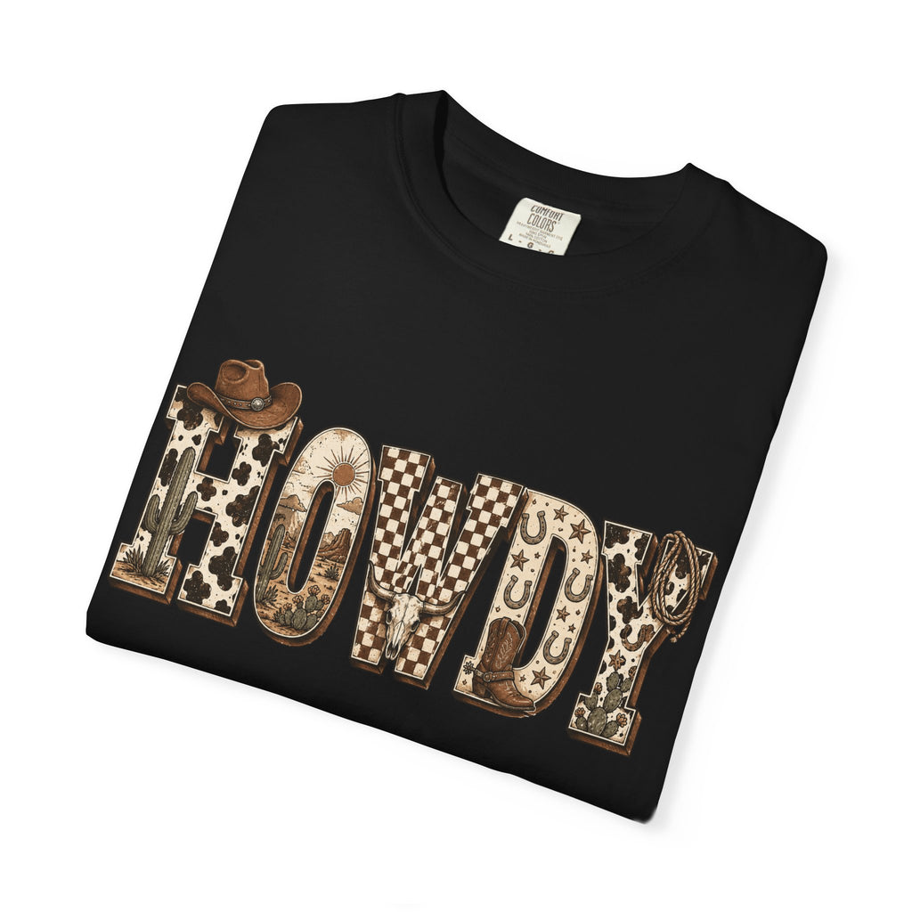 Howdy Leopard Print T-Shirt — Western Cowgirl Graphic Tee