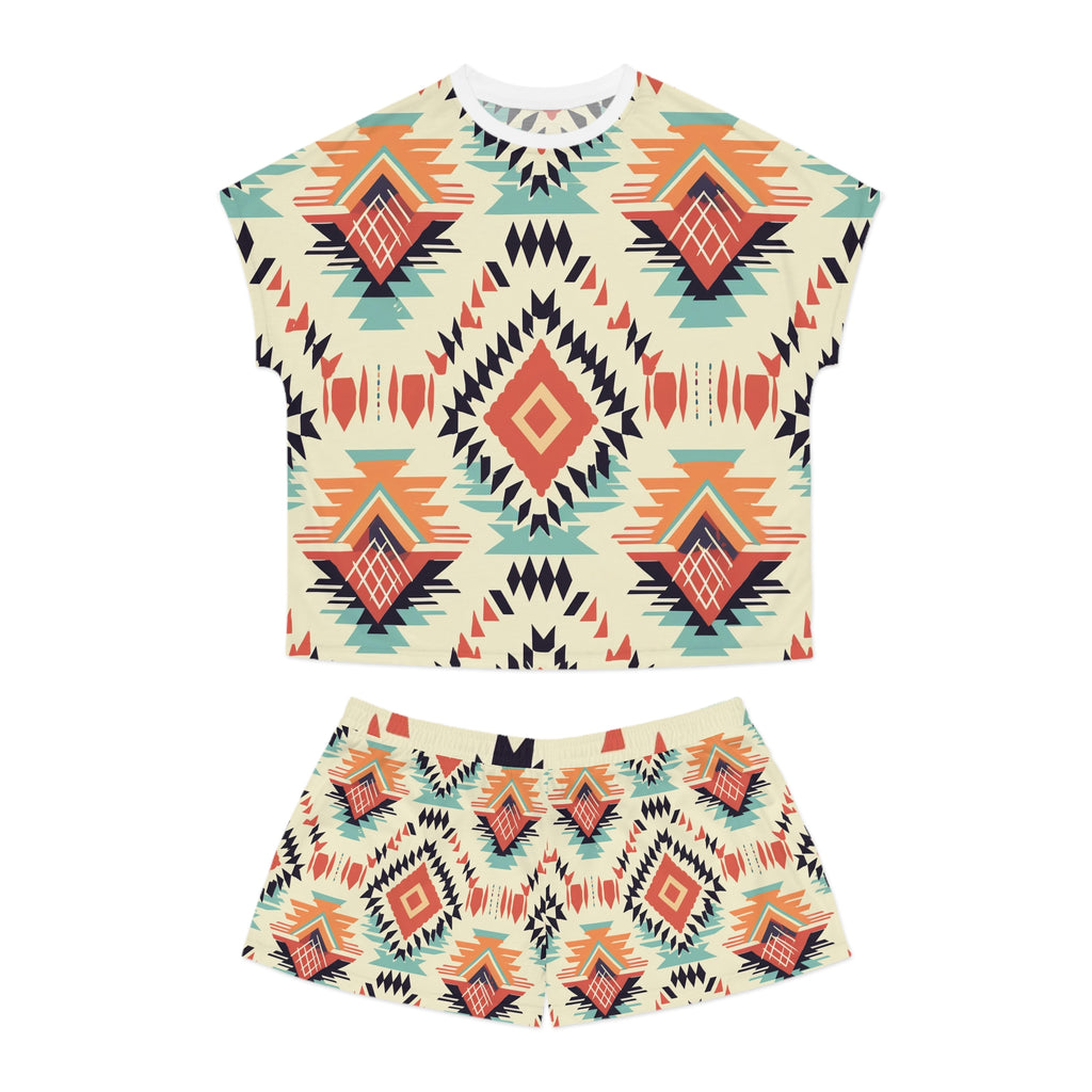 Southwest Aztec Print Women's Short Pajama Set