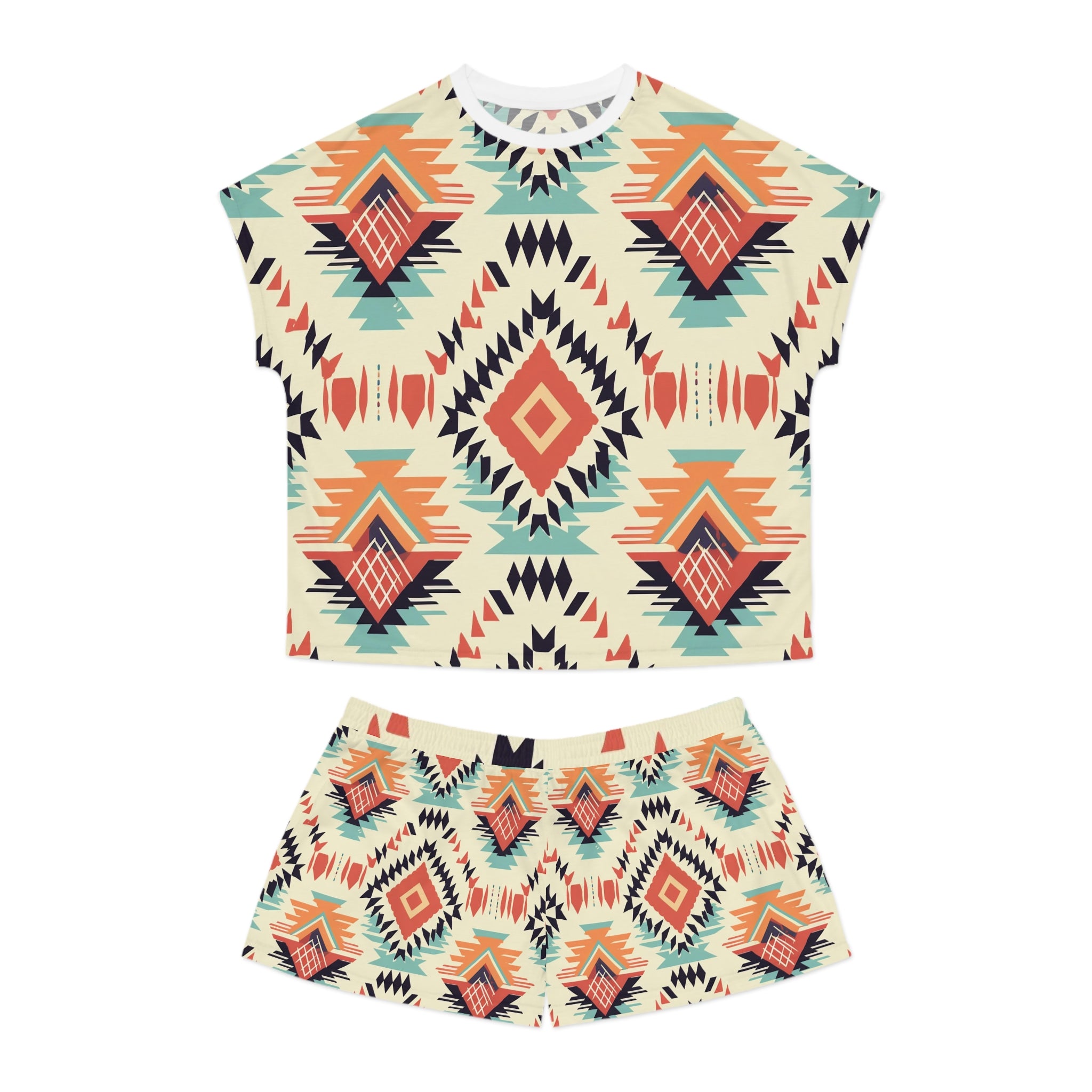 Southwest Aztec Print Women's Short Pajama Set