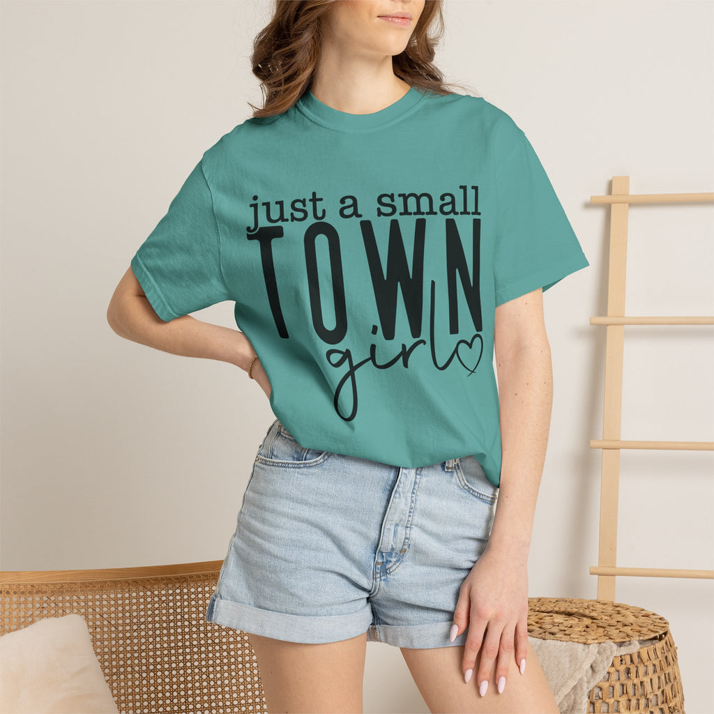 Just a Small Town Girl T‑Shirt — Retro Script Country Pride Tee