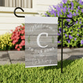 Welcome Monogram Garden Flag — "Welcome to Our Home" Personalized C Decorative Yard Banner