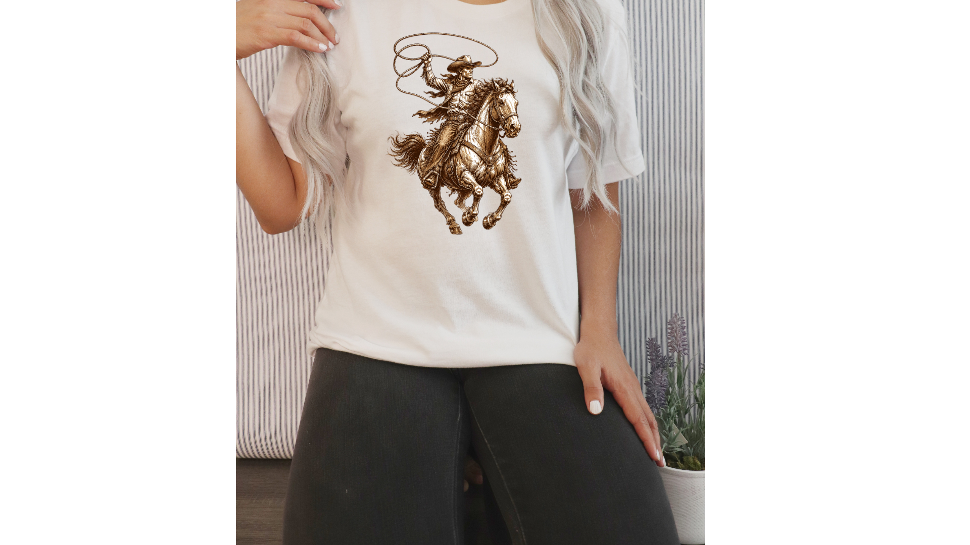 Cowboy Horse T-Shirt — Rodeo Western Lasso Graphic Tee