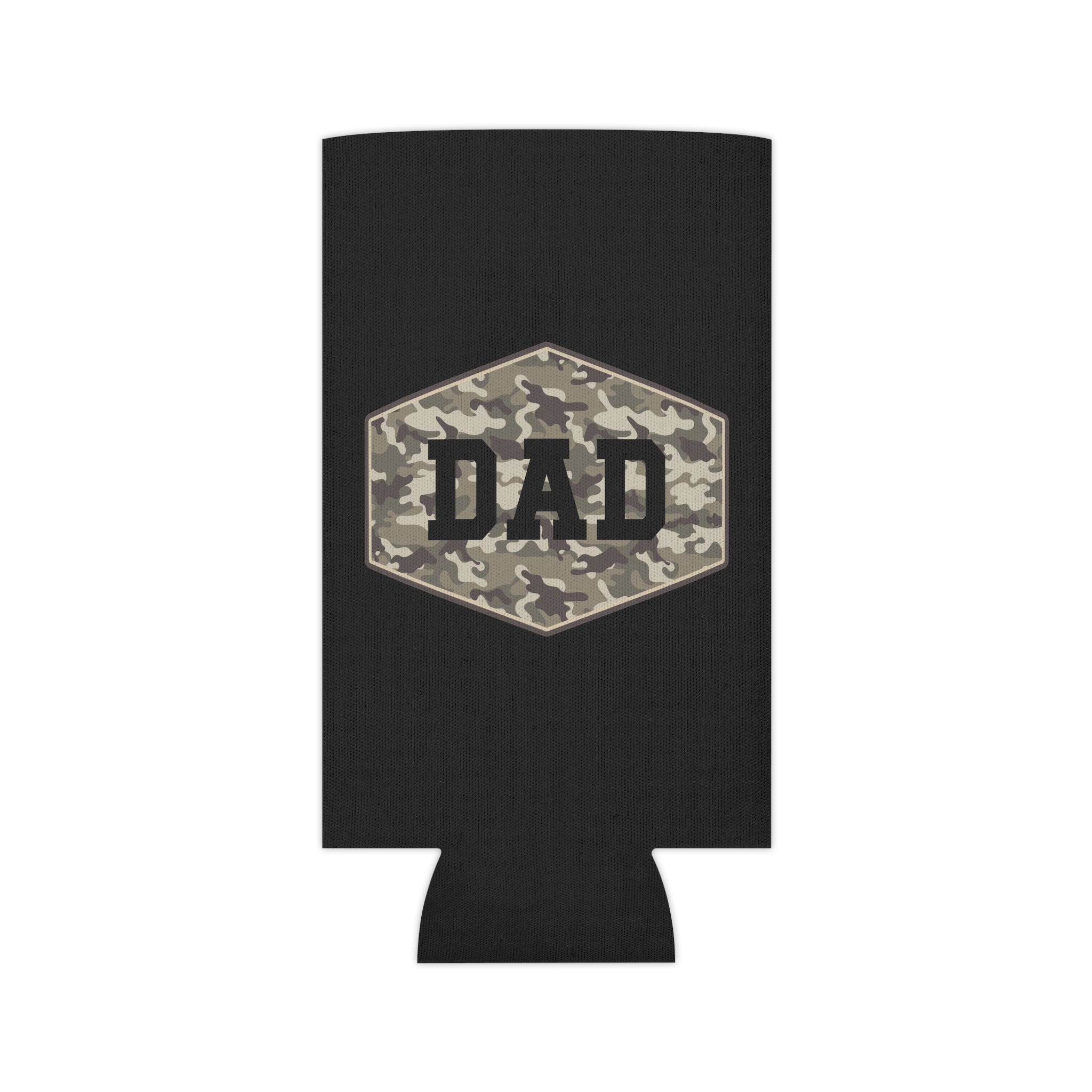 Dad Camo Can Cooler — Military Camouflage Beer Koozie