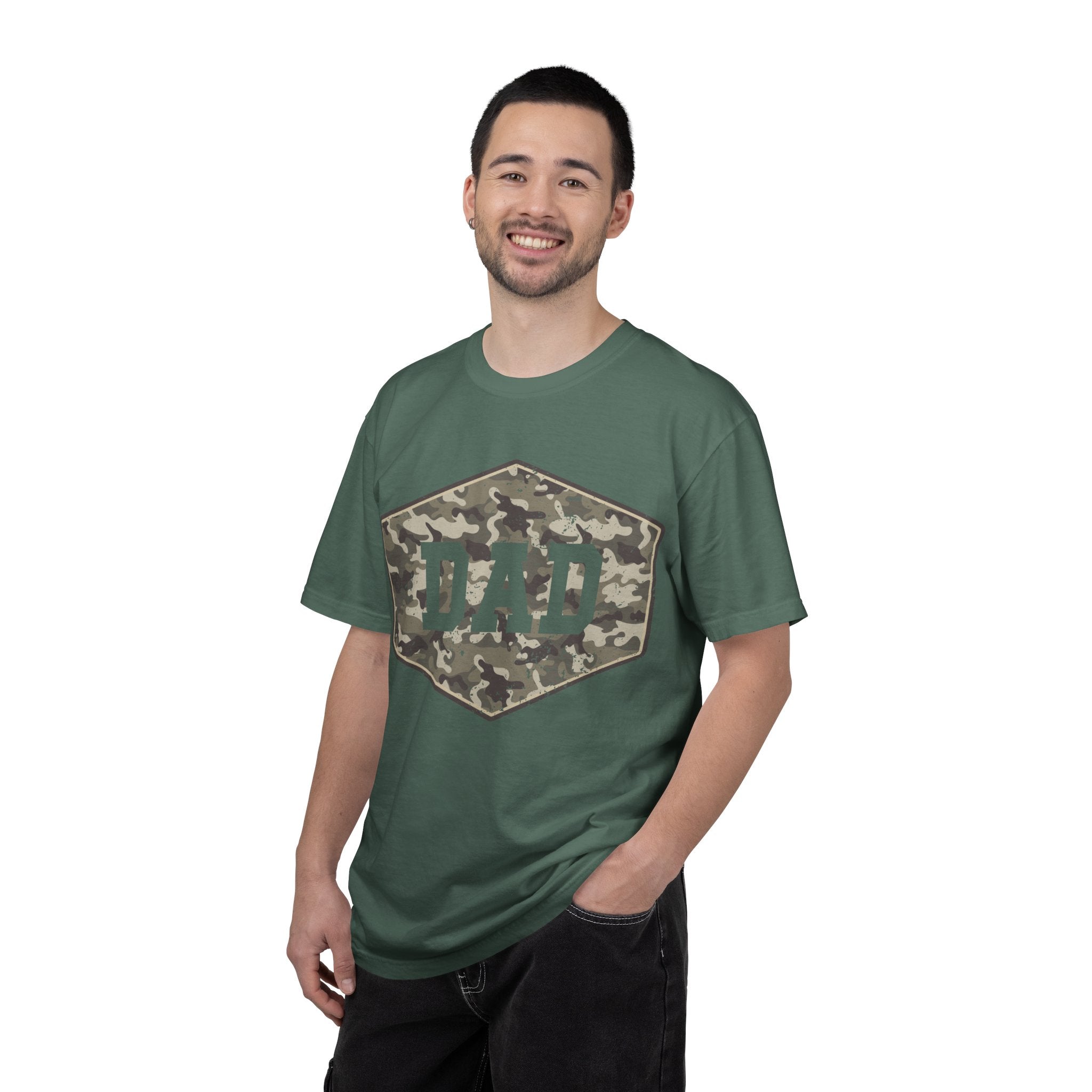 Dad Camo Patch T-Shirt — Military Camouflage Father’s Day Tee
