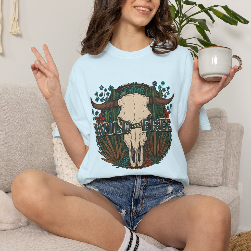 Wild & Free Cow Skull T-Shirt