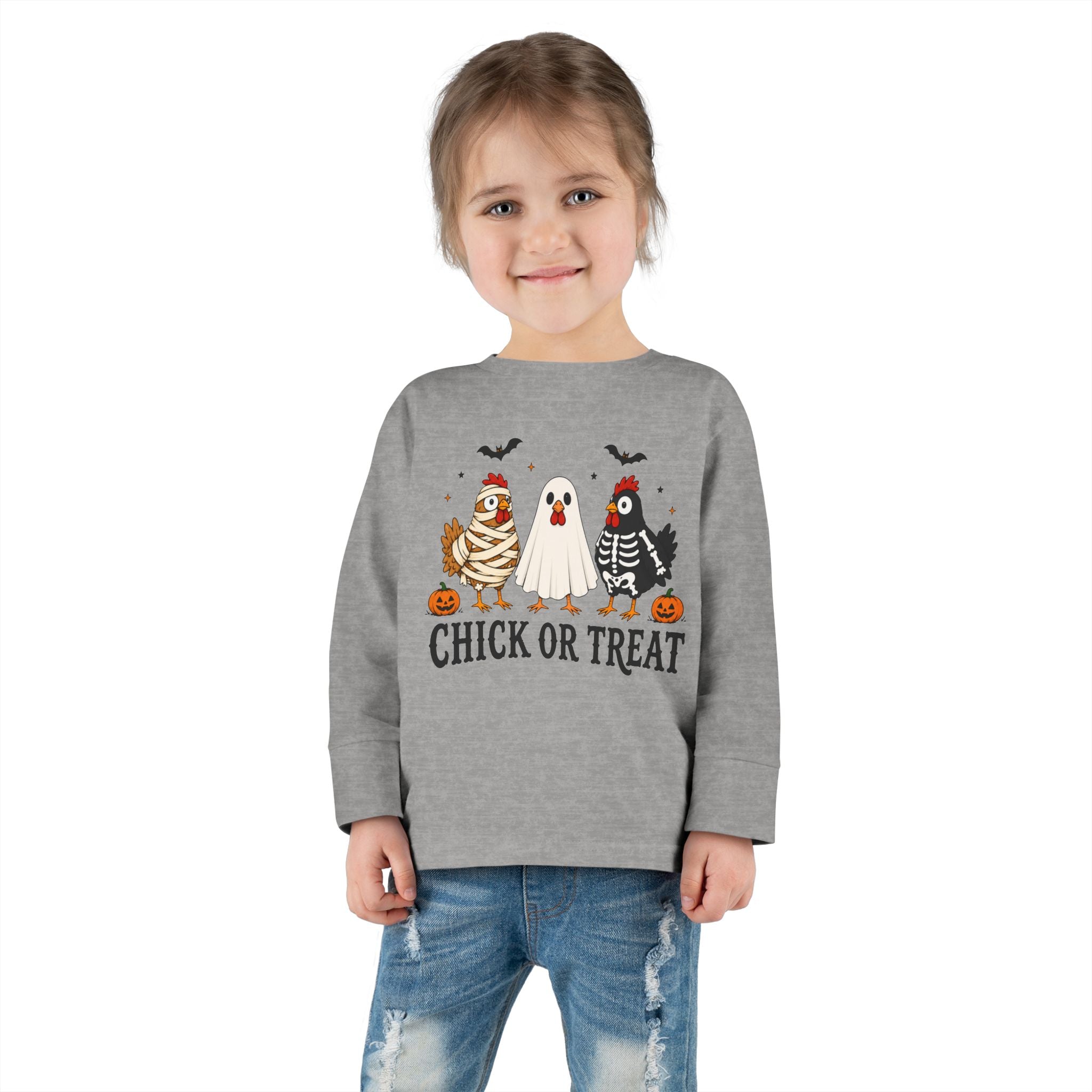 Halloween "Chick or Treat" Toddler Long Sleeve Tee