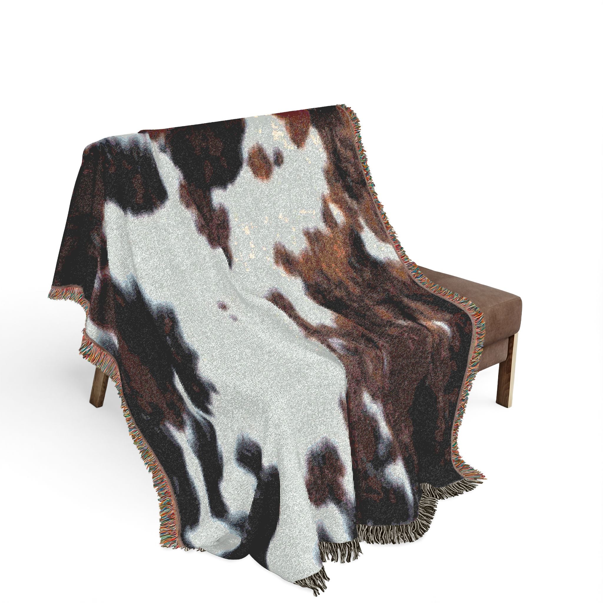 Cow Hide Pattern Woven Blanket