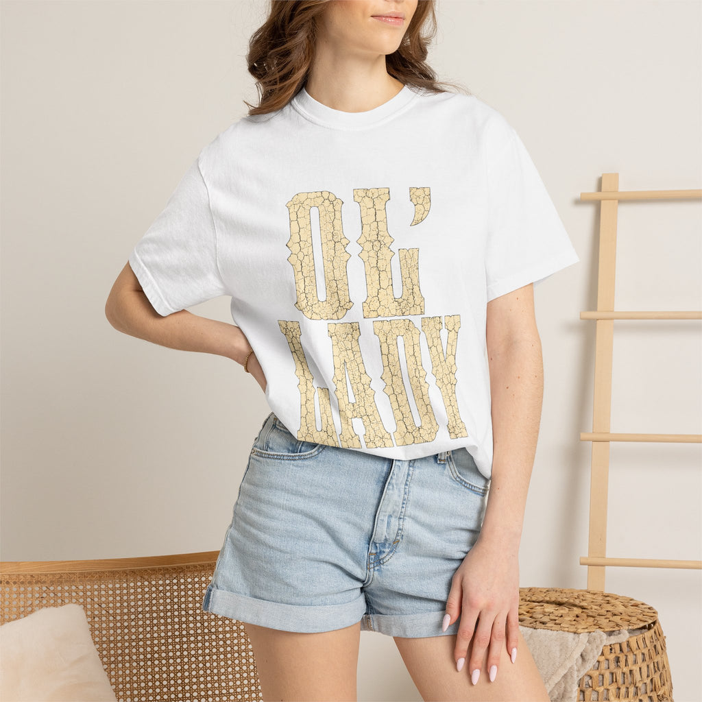 T-Shirt — 'Ol' Lady' Vintage Lettering Tee