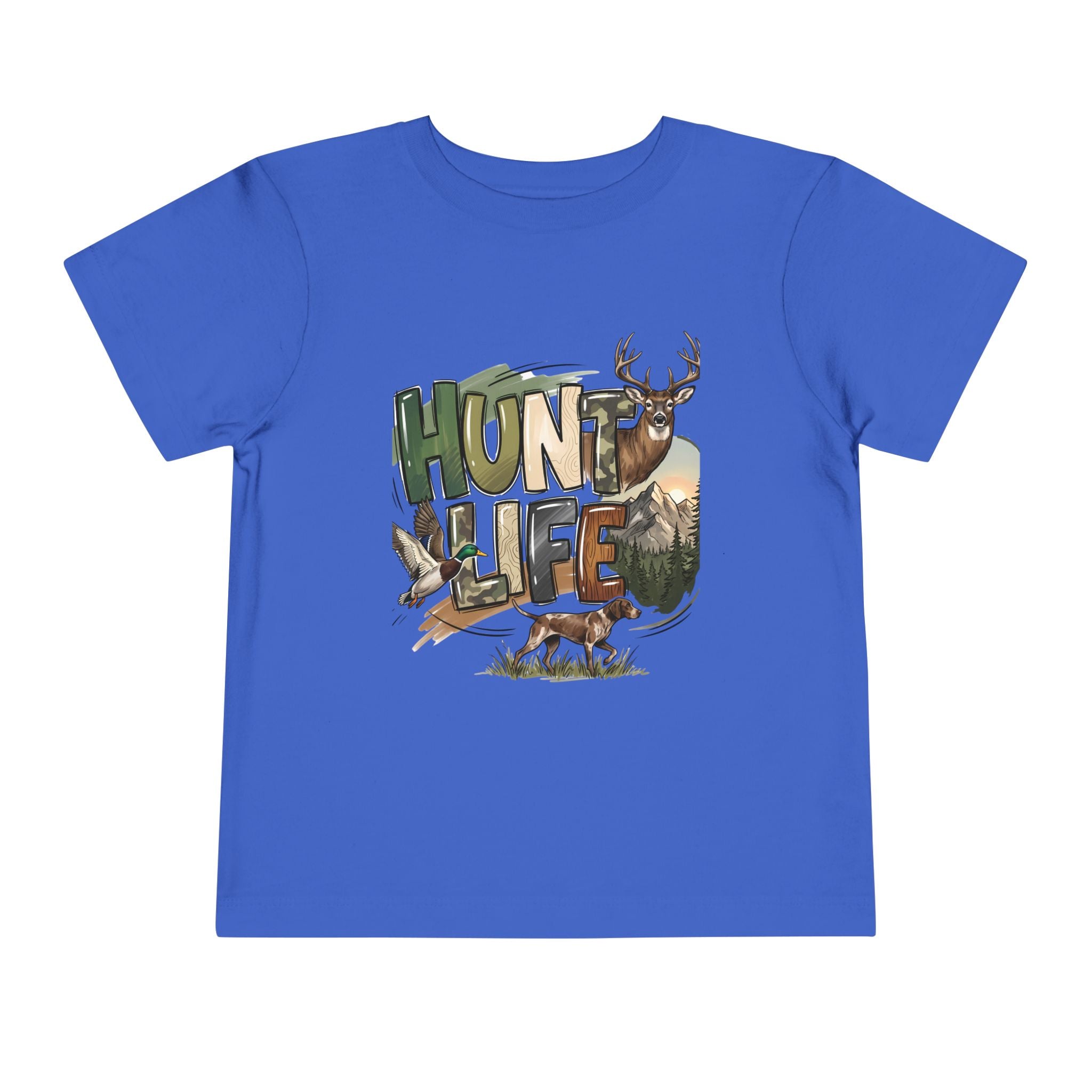 Toddler Tee — "Hunt Life" Woodland Deer & Fox Kids Shirt