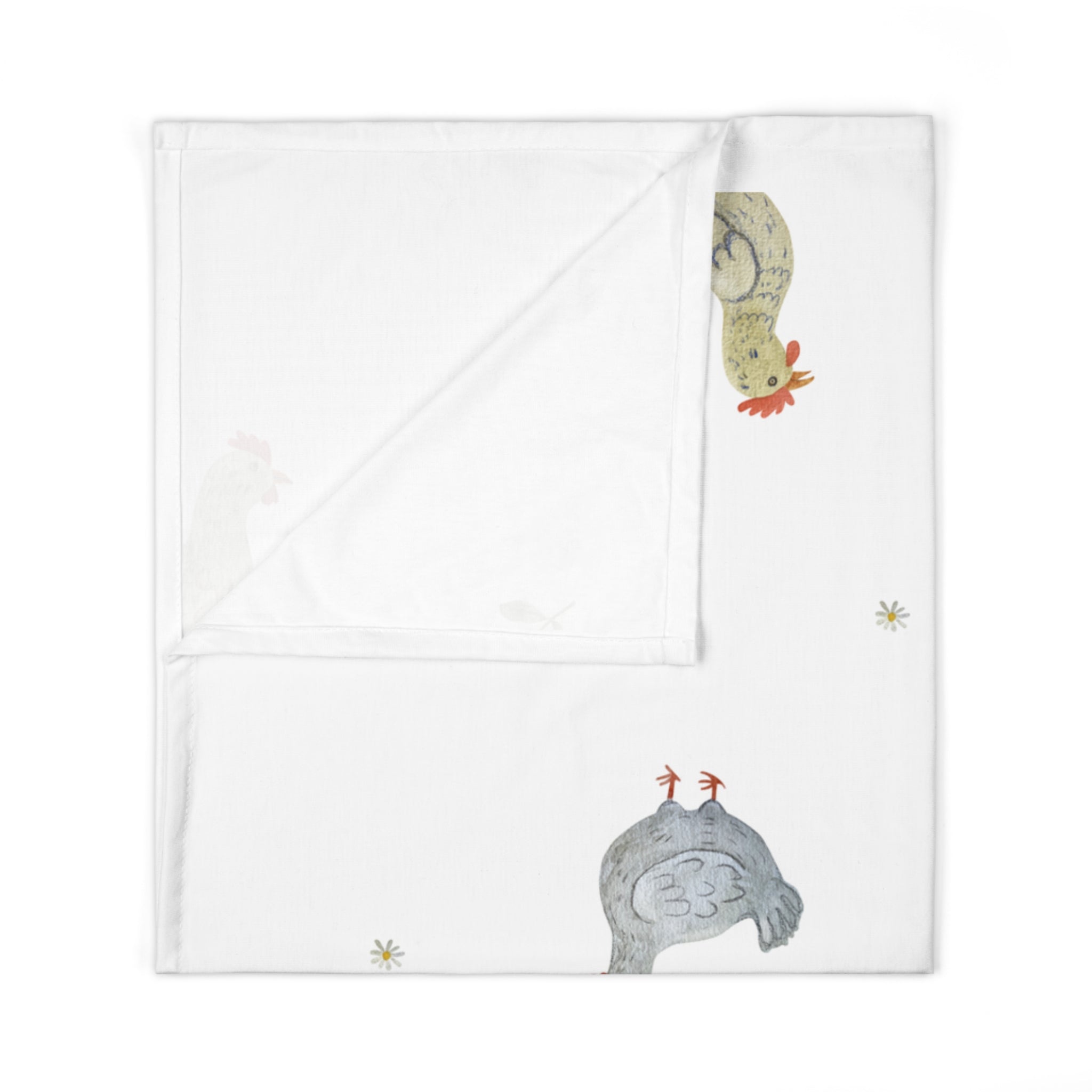 Swaddle Blanket — Pastel Farmyard Chickens Cute Baby Wrap