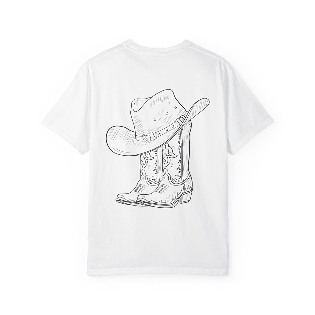 Cowboy Hat & Boots T-Shirt — 'Yee Haw' Graphic Western Tee