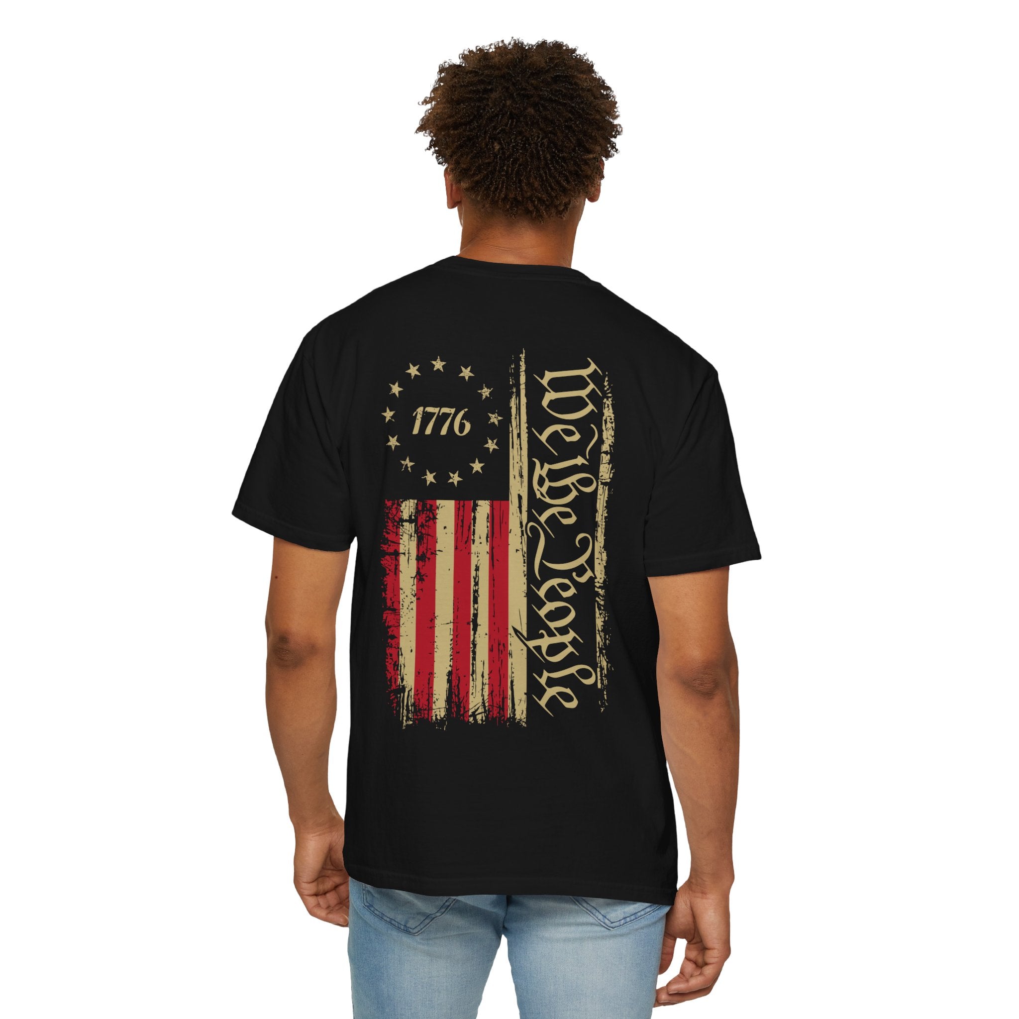 1776 'We the People' Flag T-Shirt — Patriotic American Constitution Tee
