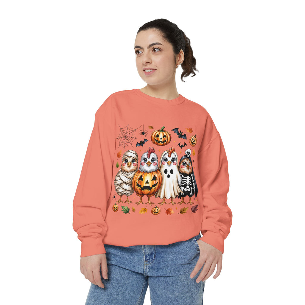 Halloween Owl Sweatshirt — Cute Spooky Owls in Costumes with Pumpkin & Ghost Design
