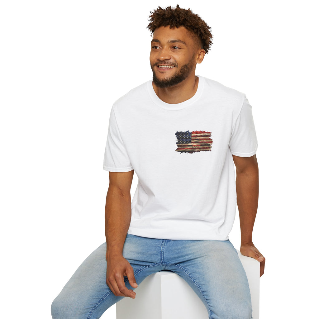 Distressed American Flag T-Shirt — Vintage USA Patriotic Tee
