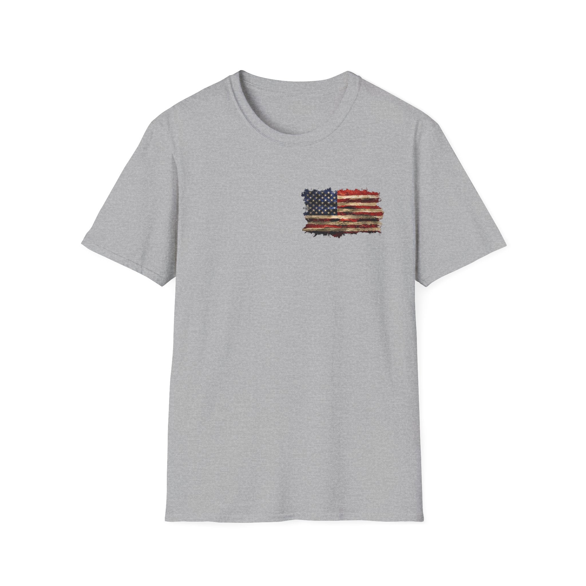 Distressed American Flag T-Shirt — Vintage USA Patriotic Tee