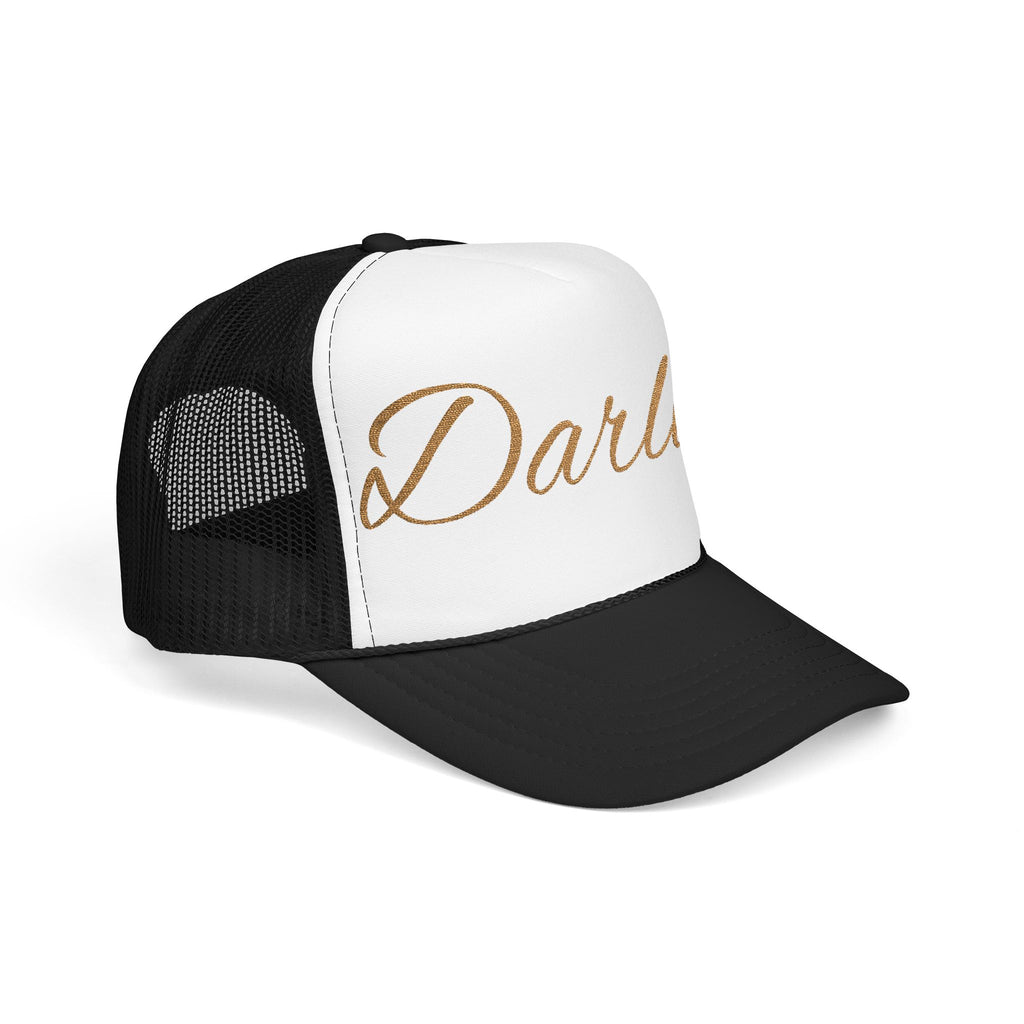 Darlin' Glitter Script Trucker Hat — Women's Casual Mesh Cap