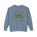 Jesus Floral Crewneck Sweatshirt — Turquoise Boho Faith Pullover