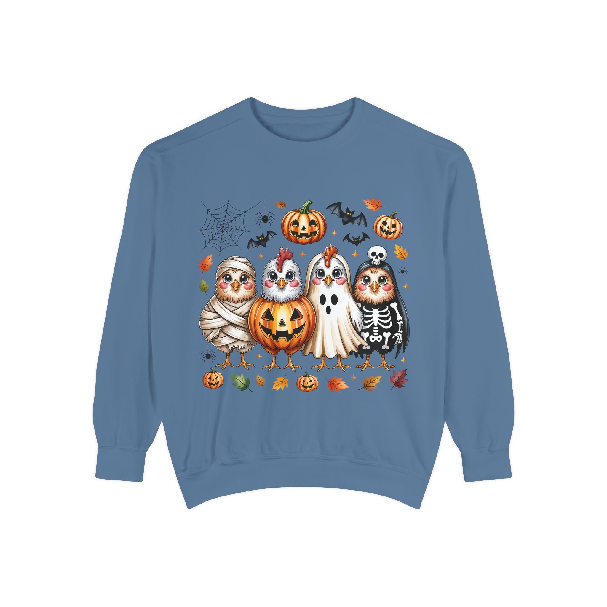 Halloween Owl Sweatshirt — Cute Spooky Owls in Costumes with Pumpkin & Ghost Design