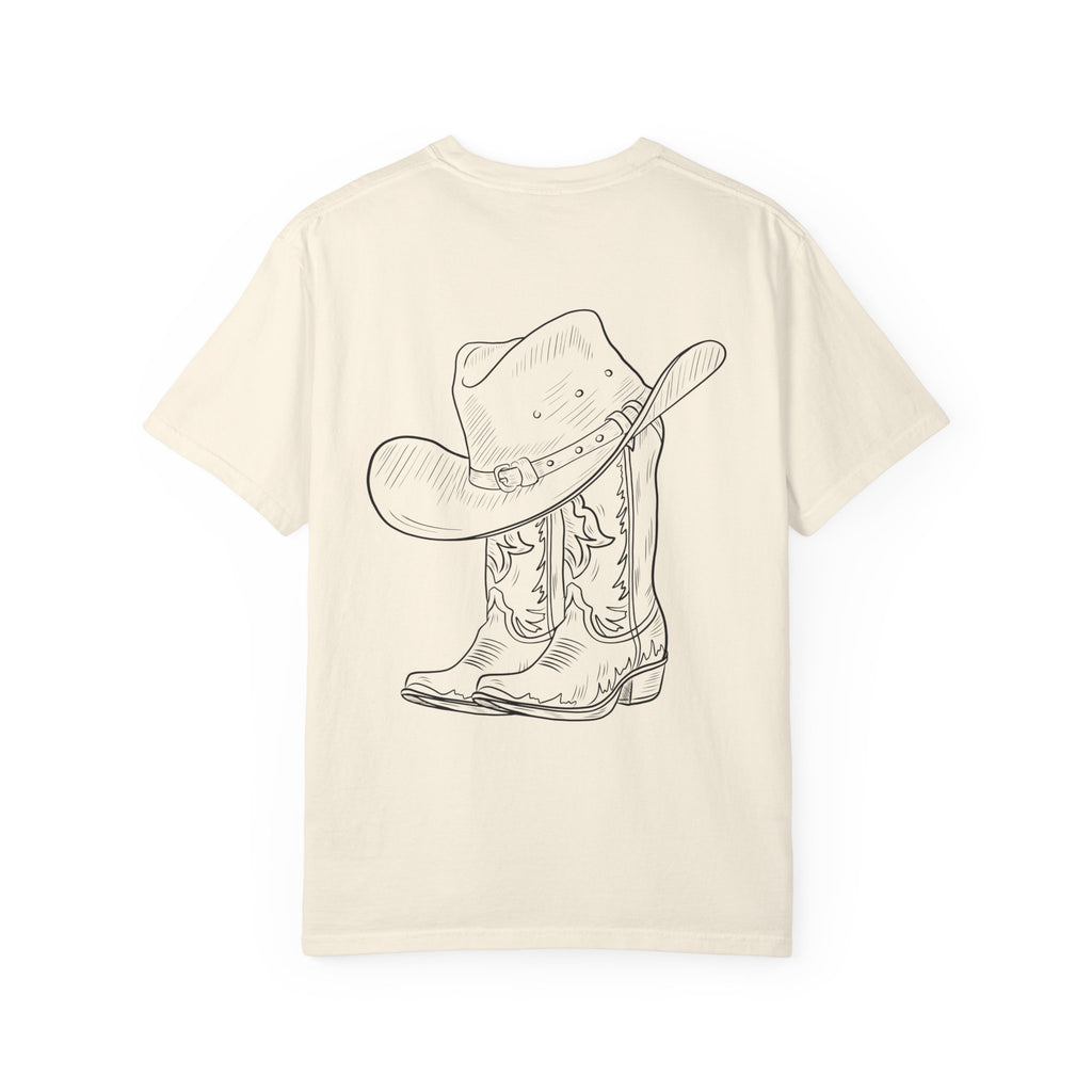 Cowboy Hat & Boots T-Shirt — 'Yee Haw' Graphic Western Tee