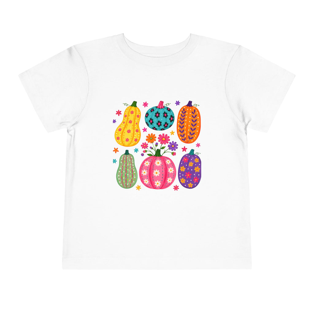 Colorful Pumpkins Toddler Tee — Cute Fall & Halloween Kids Shirt