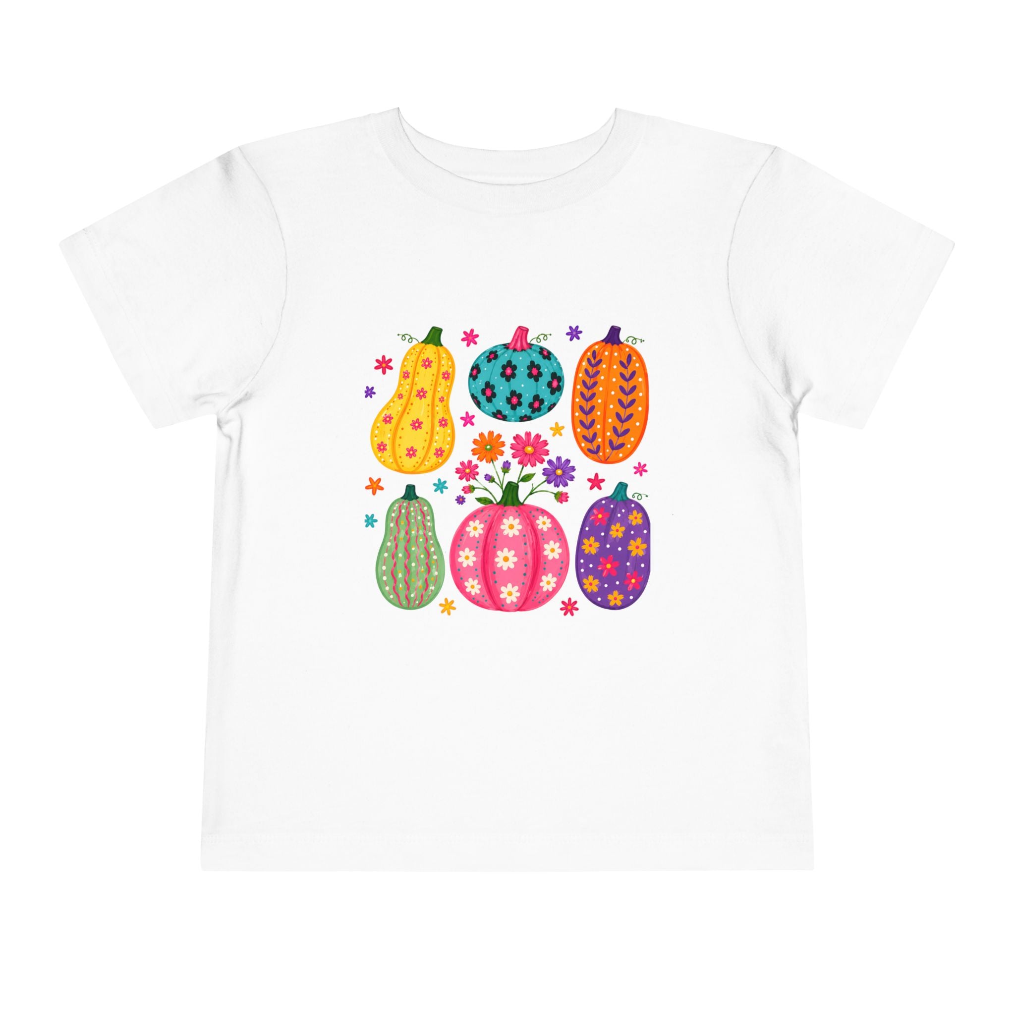 Colorful Pumpkins Toddler Tee — Cute Fall & Halloween Kids Shirt