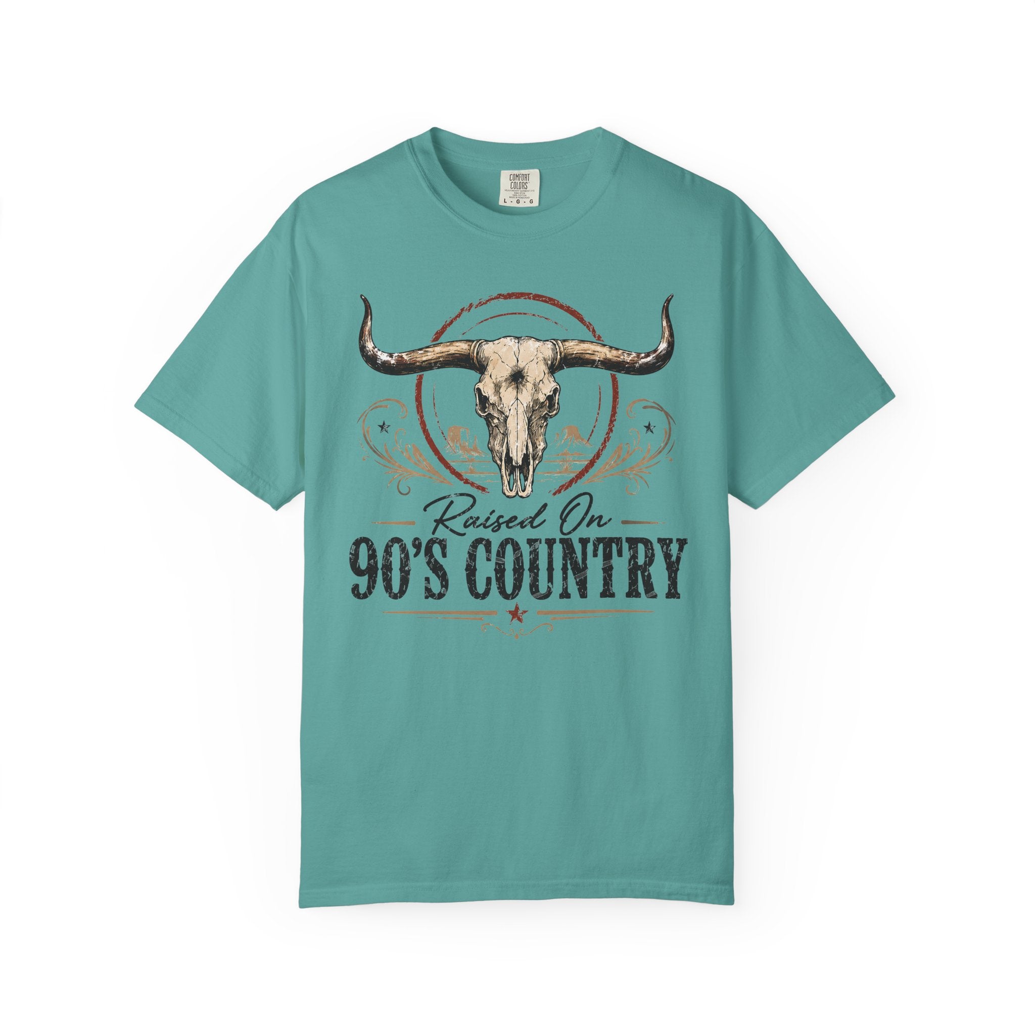Raised On 90's Country T-Shirt — Vintage Longhorn Cowboy Tee