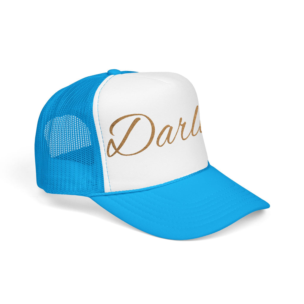 Darlin' Glitter Script Trucker Hat — Women's Casual Mesh Cap