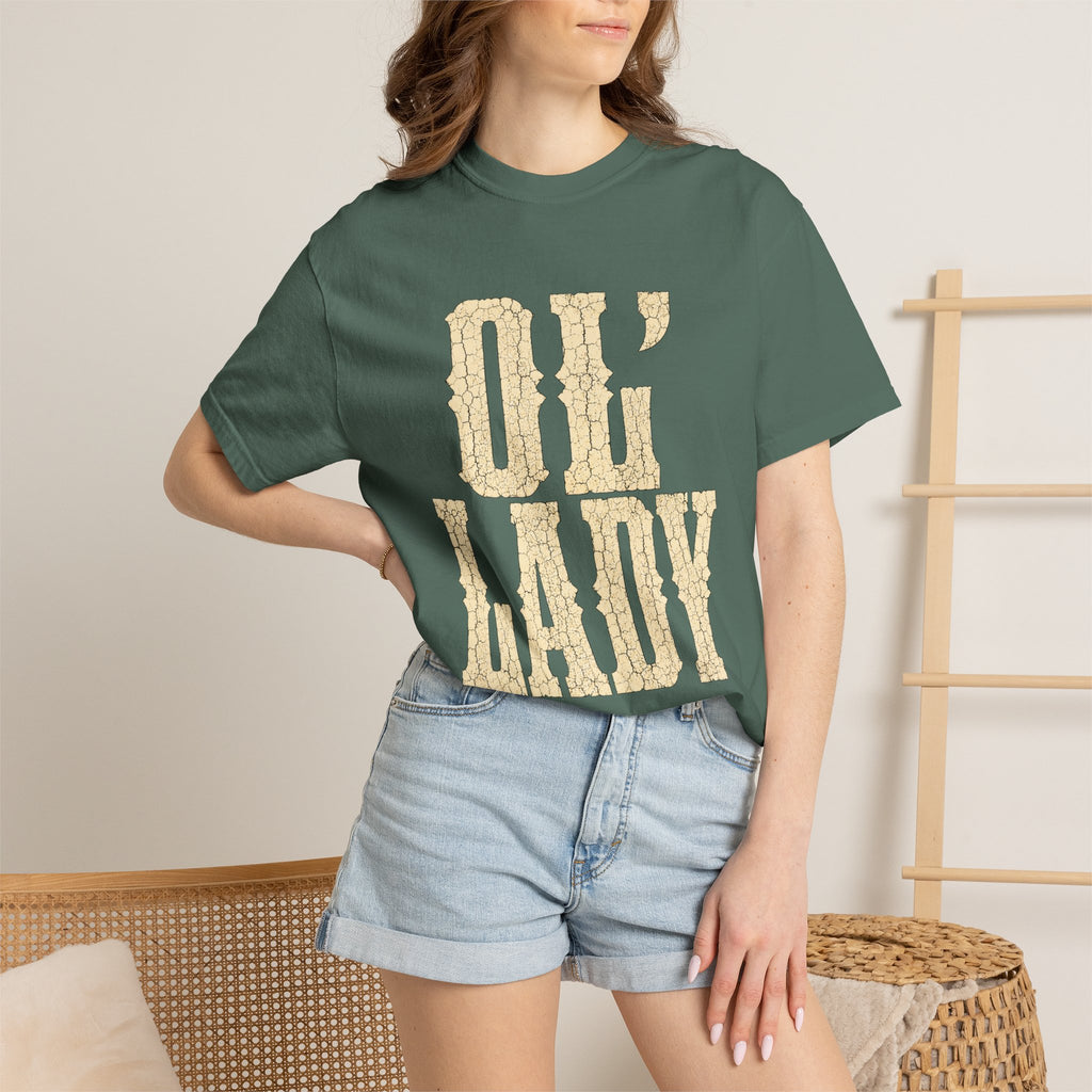 T-Shirt — 'Ol' Lady' Vintage Lettering Tee