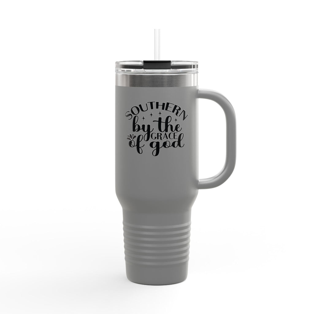 40oz Insulated Travel Mug — "Southern by the Grace of God" Stainless Tumbler