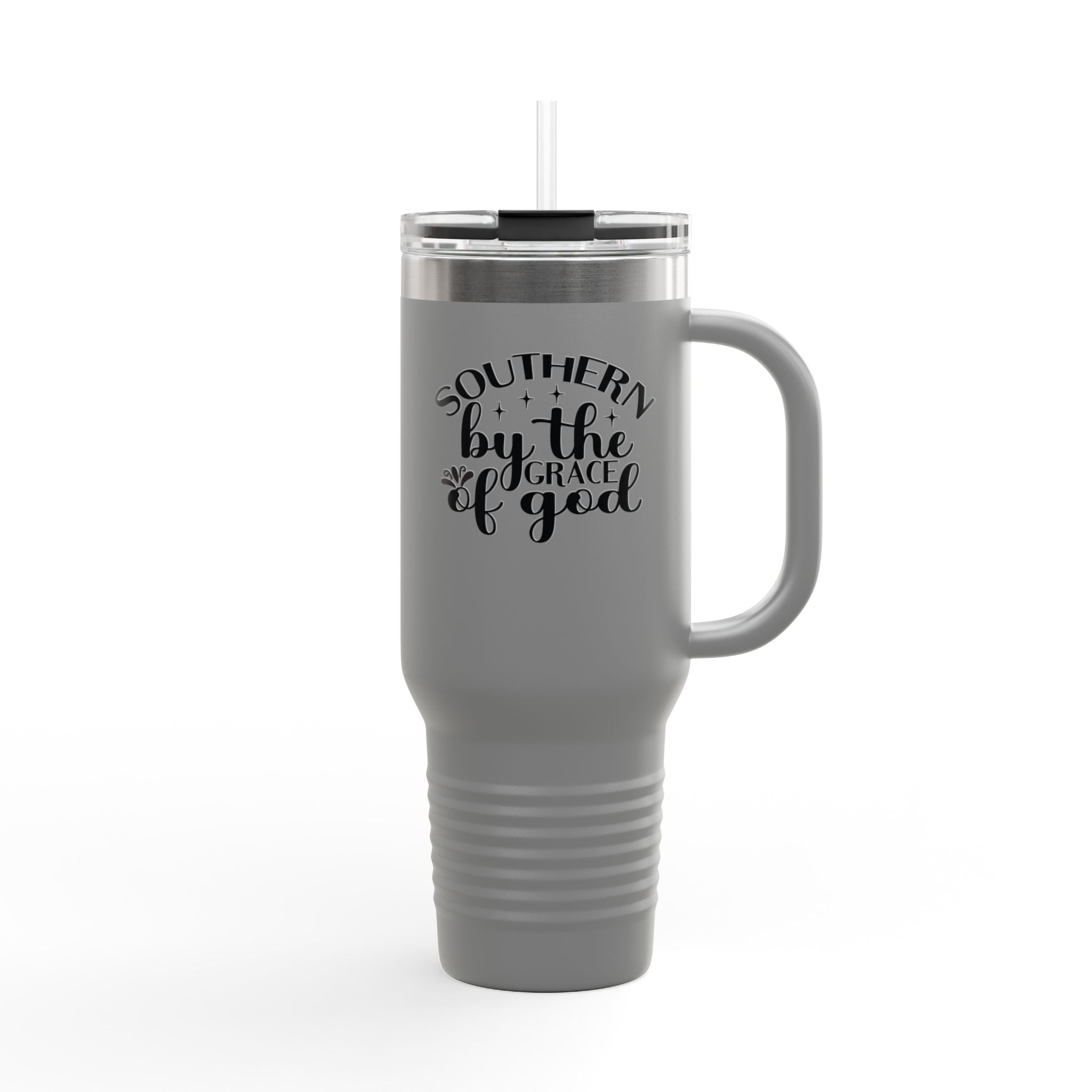 40oz Insulated Travel Mug — "Southern by the Grace of God" Stainless Tumbler