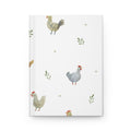 Chicken Pattern Hardcover Journal — Cute Farmhouse Notebook for Notes & Recipes