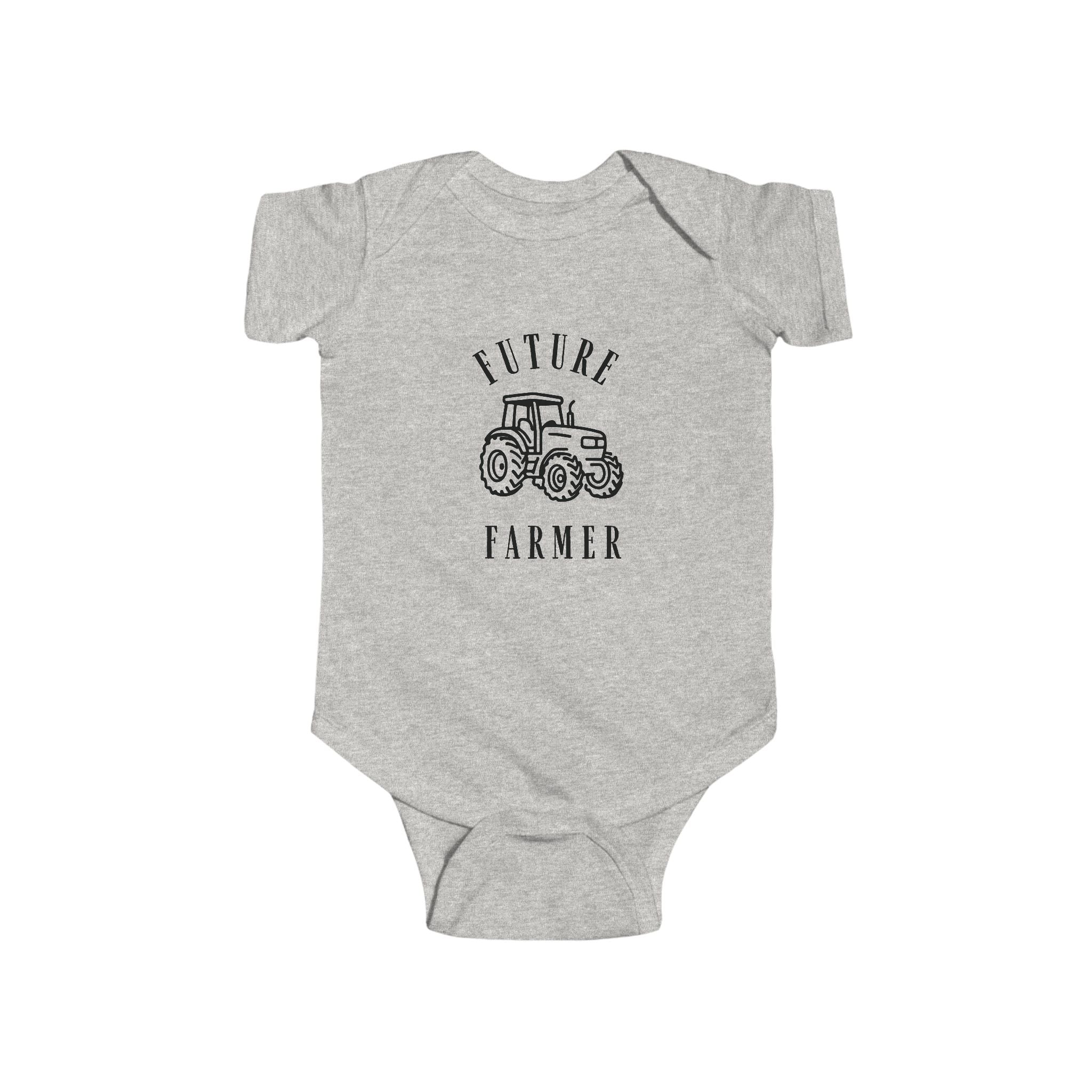 Future Farmer Infant Bodysuit — Baby Tractor Onesie, Farm Baby Shower Gift