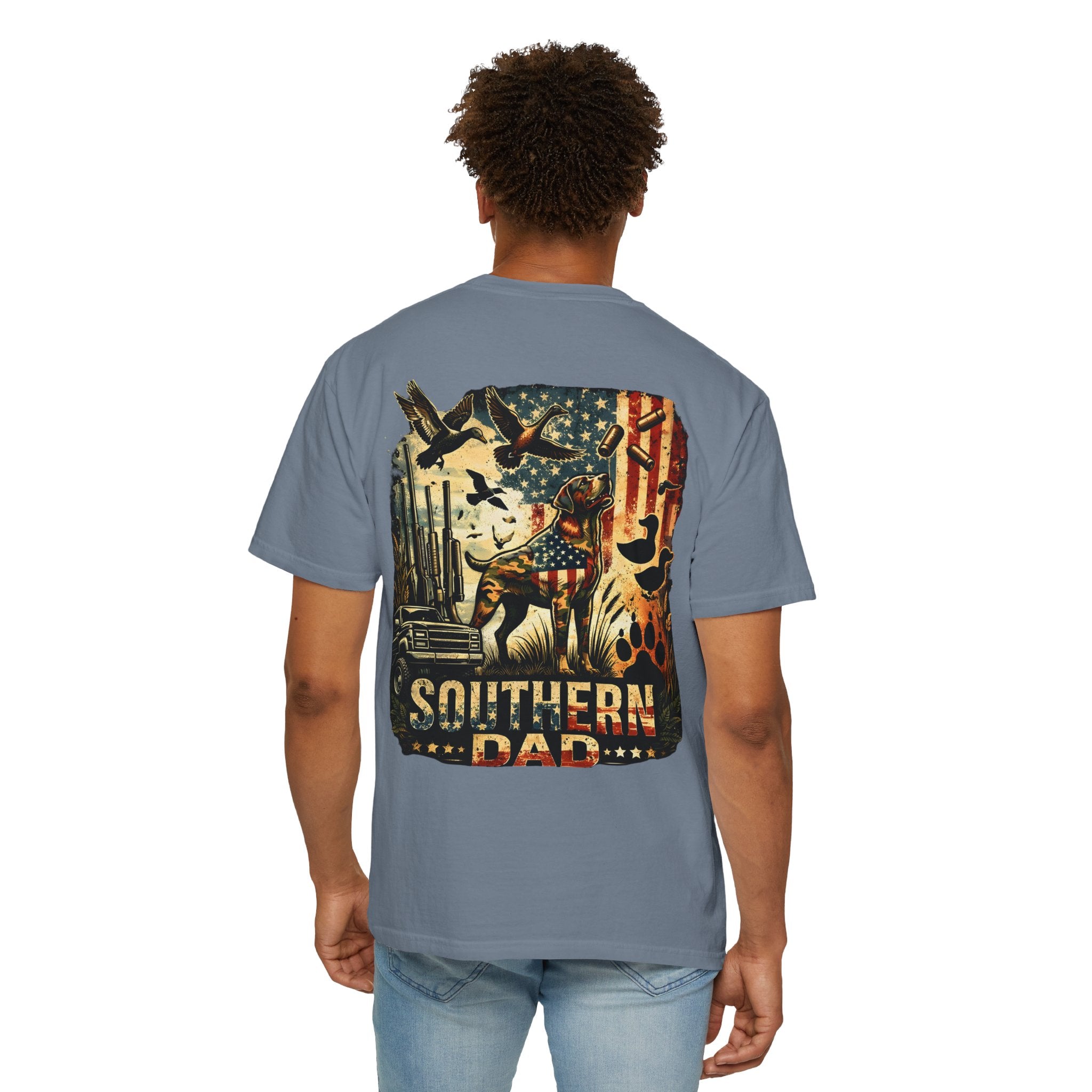 Southern Dad T-Shirt — Patriotic Deer & Duck Hunting Graphic Tee