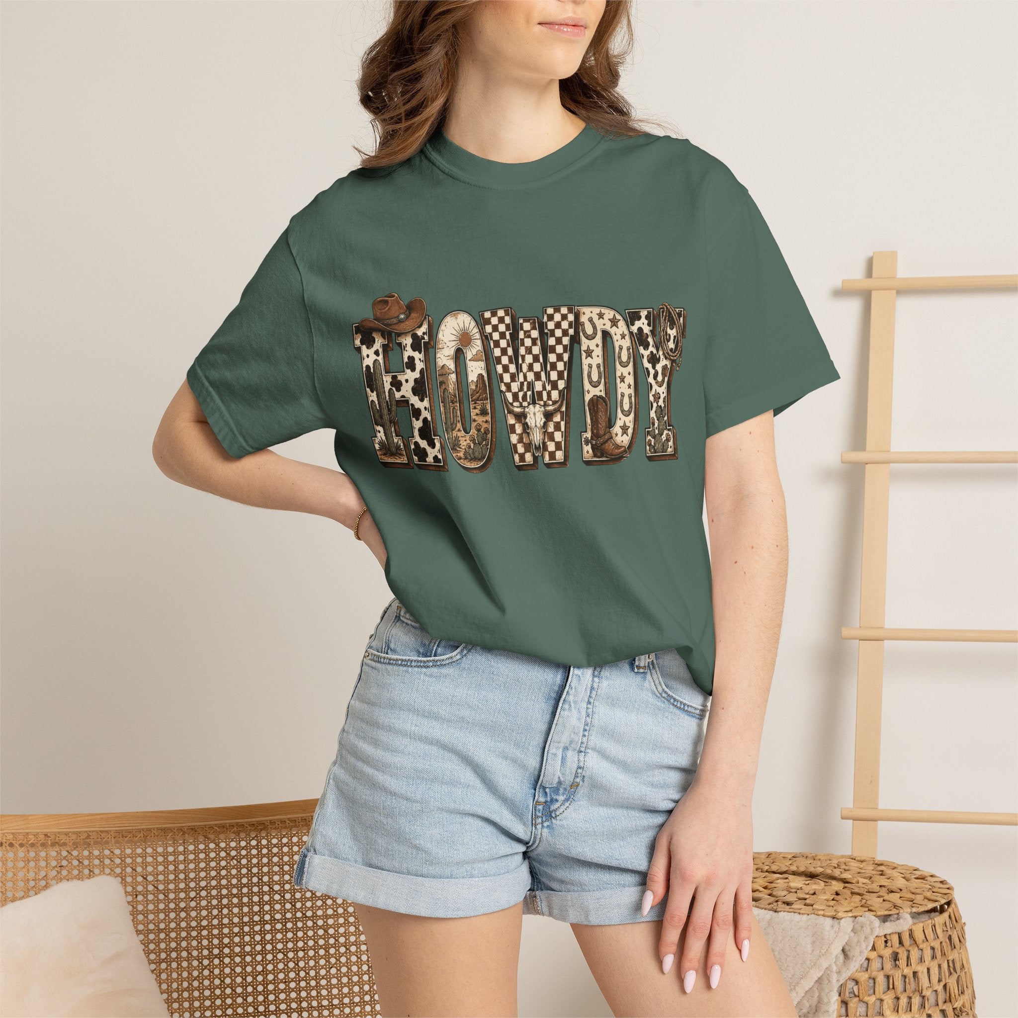 Howdy Leopard Print T-Shirt — Western Cowgirl Graphic Tee