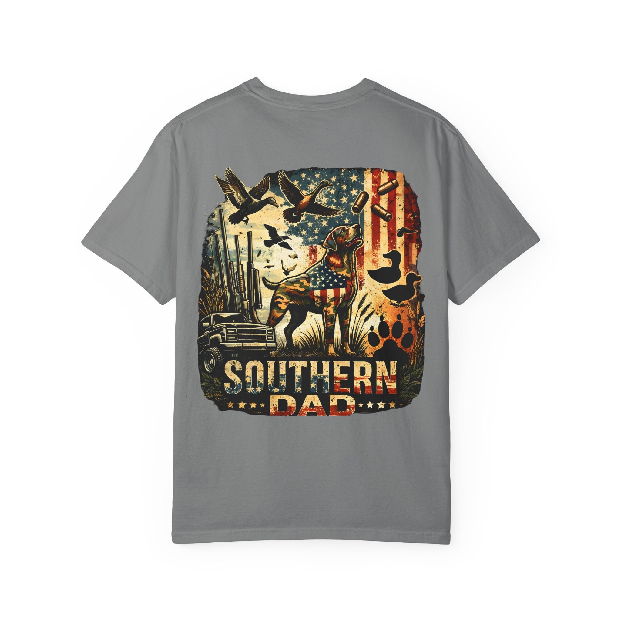 Southern Dad T-Shirt — Patriotic Deer & Duck Hunting Graphic Tee