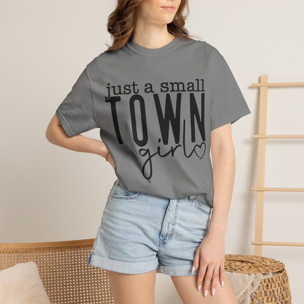 Just a Small Town Girl T‑Shirt — Retro Script Country Pride Tee