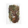 Deer & Camo Flag Wall Tapestry — Patriotic Buck Hunting Decor