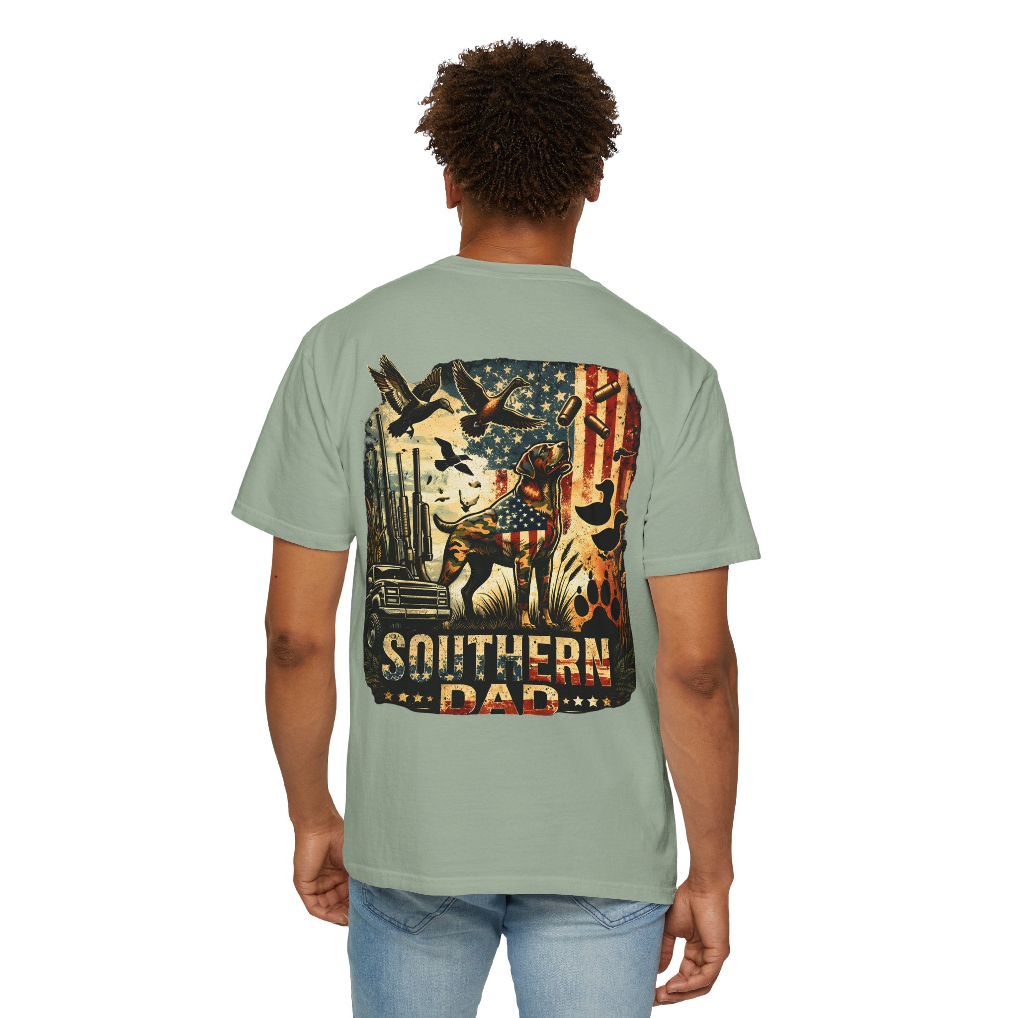 Southern Dad T-Shirt — Patriotic Deer & Duck Hunting Graphic Tee