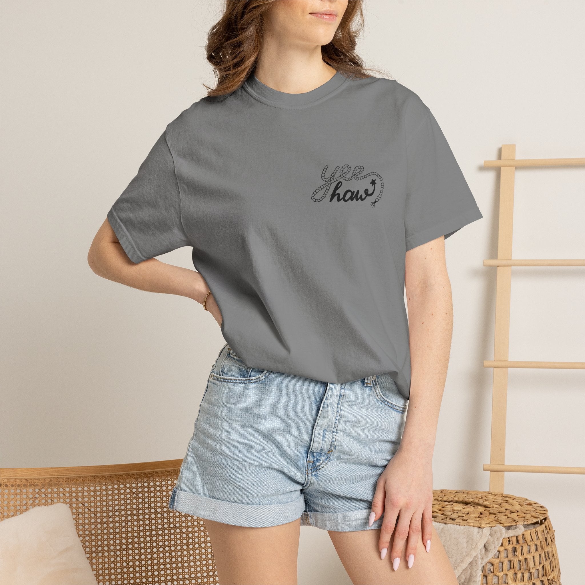 Cowboy Hat & Boots T-Shirt — 'Yee Haw' Graphic Western Tee