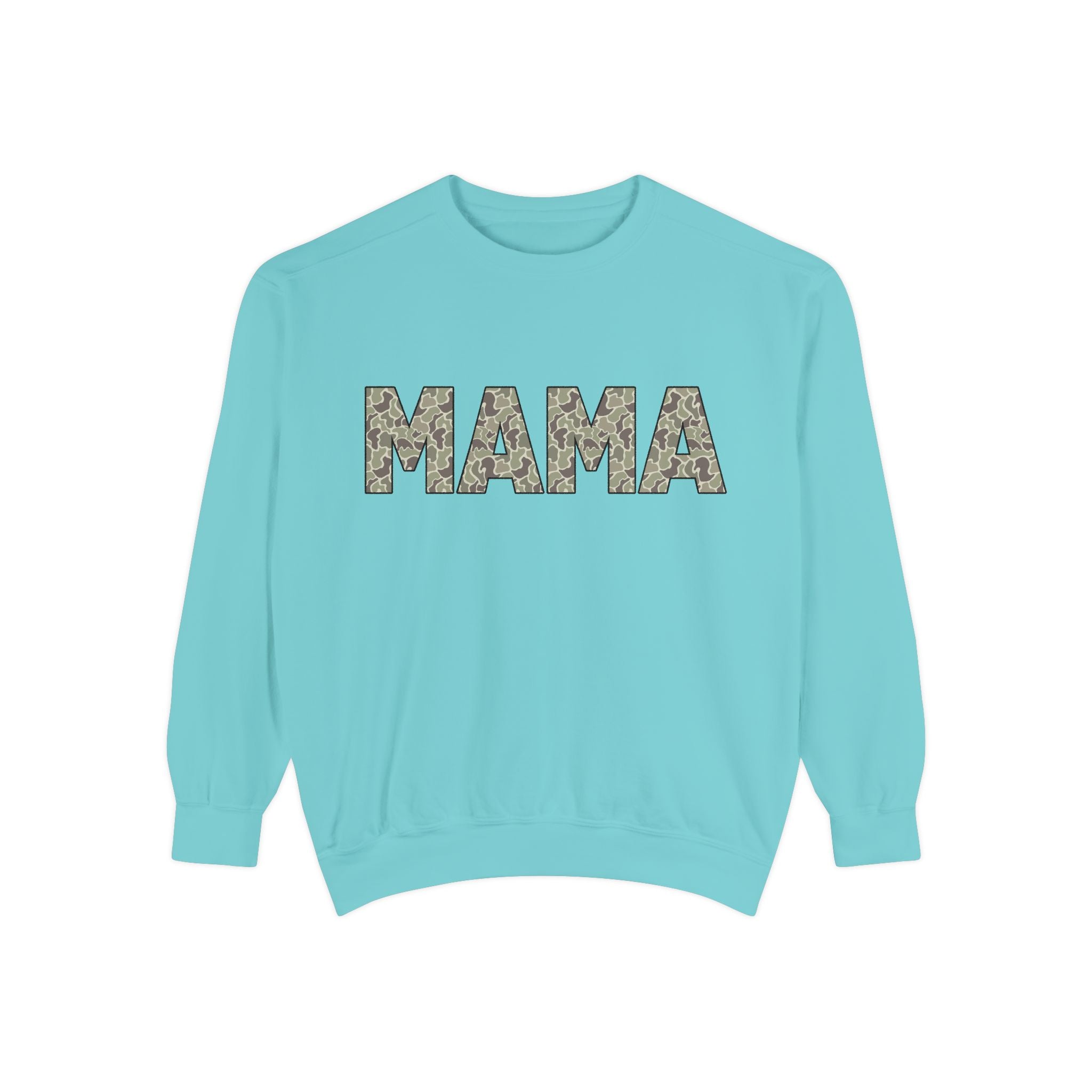Mama Camo Sweatshirt — Cozy Mom Crewneck with Floral Pattern "MAMA"