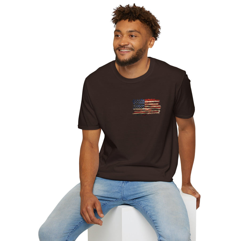 Distressed American Flag T-Shirt — Vintage USA Patriotic Tee