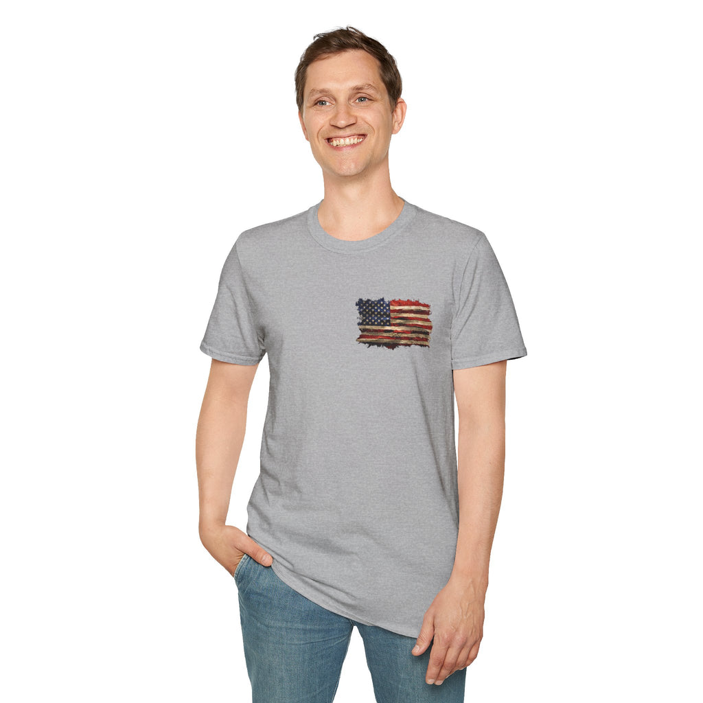 Distressed American Flag T-Shirt — Vintage USA Patriotic Tee