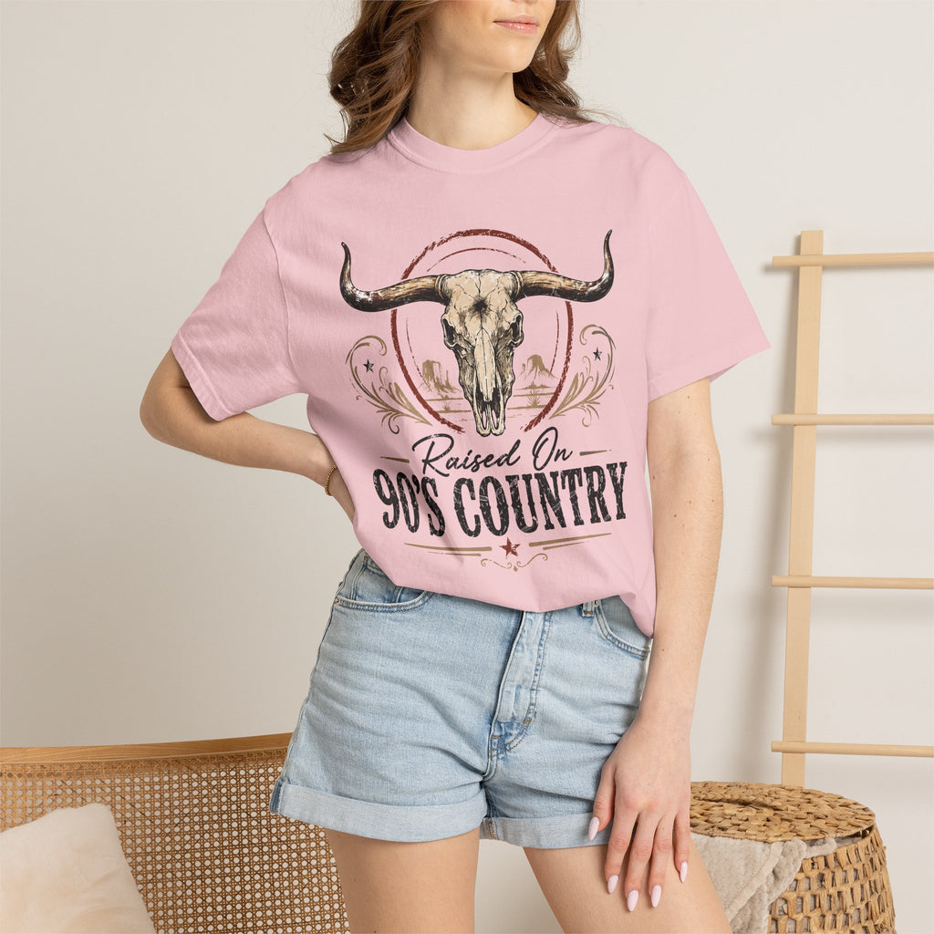 Raised On 90's Country T-Shirt — Vintage Longhorn Cowboy Tee