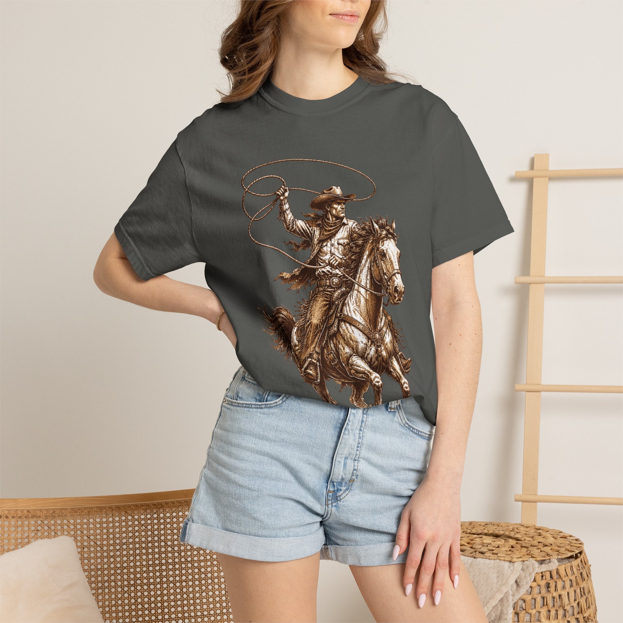 Cowboy Horse T-Shirt — Rodeo Western Lasso Graphic Tee