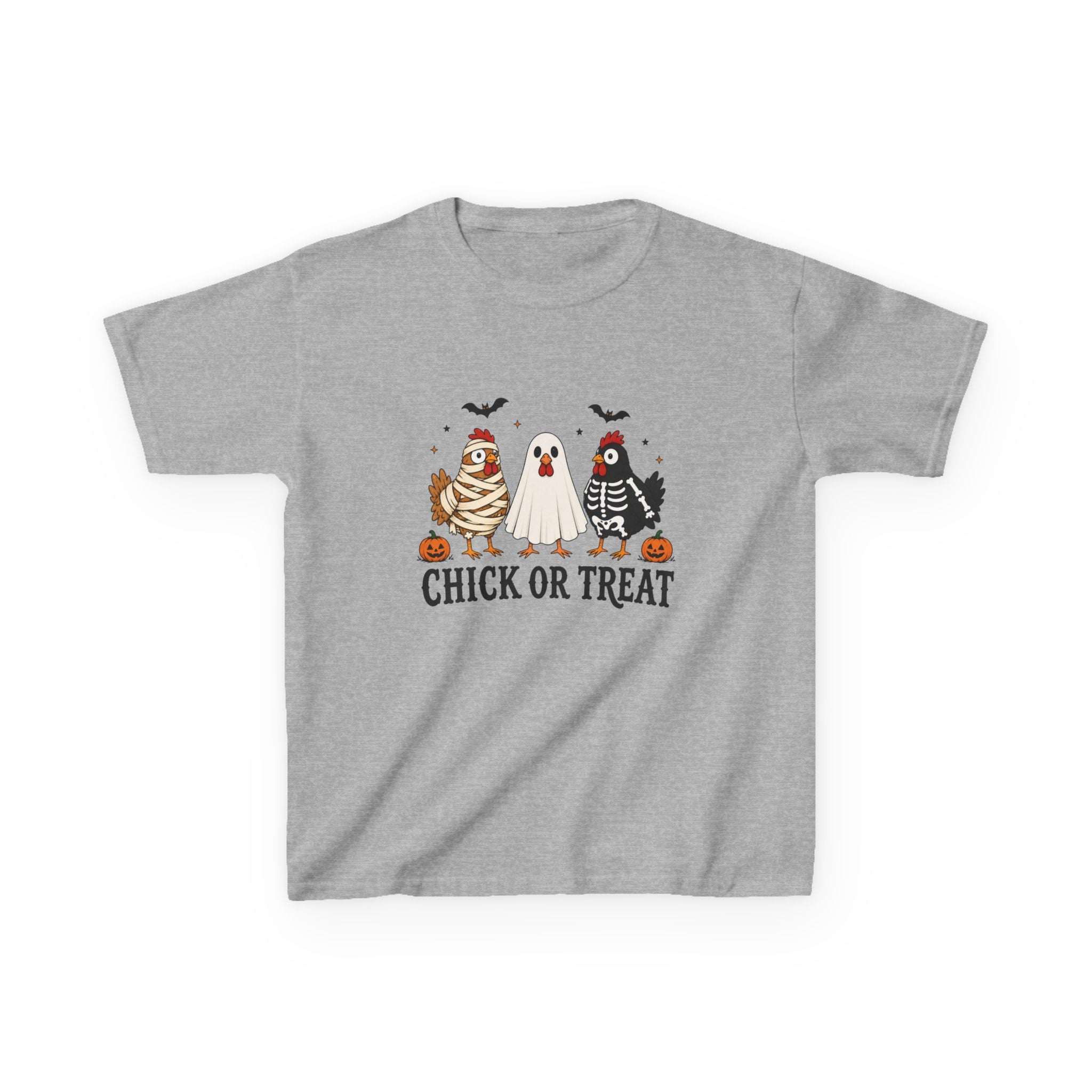 Kids Halloween Tee — "Chick or Treat" Costume Chickens