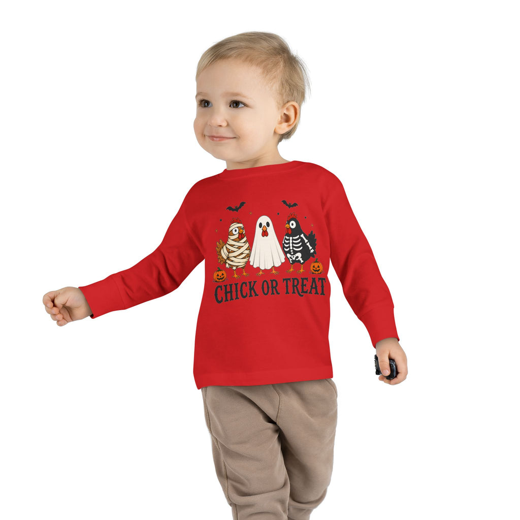 Halloween "Chick or Treat" Toddler Long Sleeve Tee