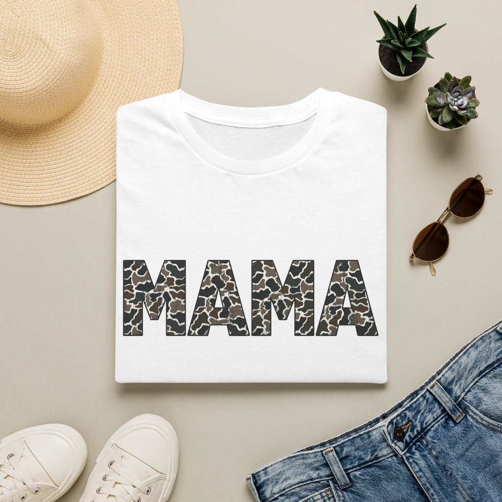 Mama Camo Print T-Shirt — Graphic Mom Tee for Mother's Day & Everyday